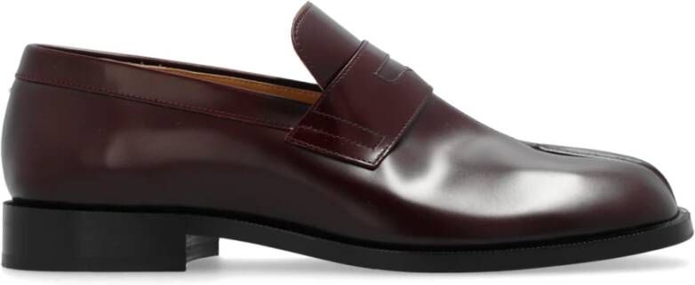 Maison Margiela Bordeaux Mocassin Platte Schoenen Red Heren