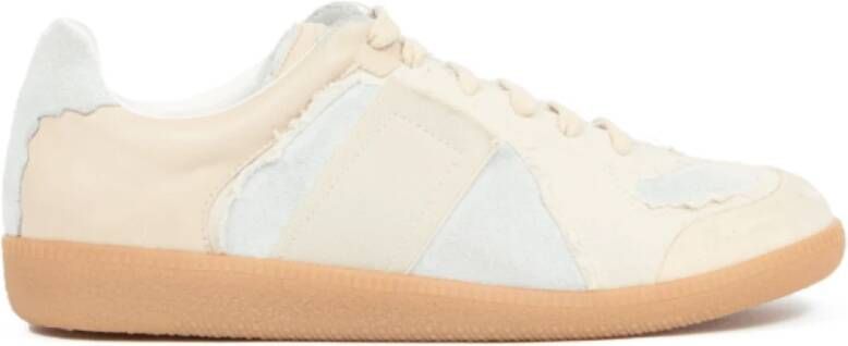 Maison Margiela Pastel Lace-Up Sneakers Beige Dames