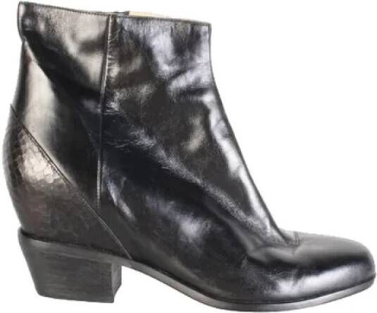 Maison Margiela Pre-owned Leather boots Black Dames