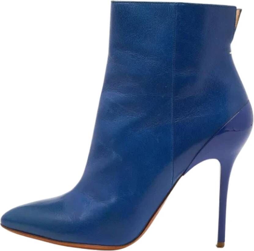 Maison Margiela Pre-owned Leather boots Blue Dames