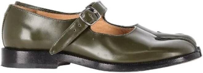 Maison Margiela Pre-owned Leather flats Green Dames