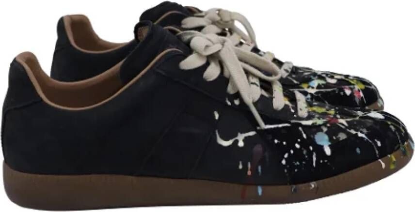 Maison Margiela Pre-owned Leather sneakers Black Heren