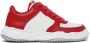 Maison Margiela Rode leren sneakers met kleurblok ontwerp Red Heren - Thumbnail 1