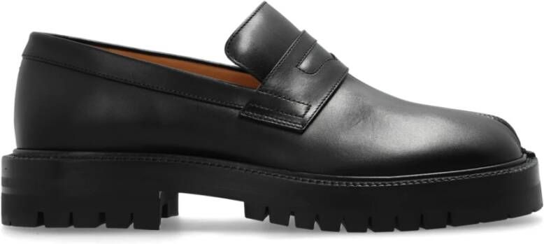 Maison Margiela Zwarte Leren Instappers Tabi County Black Dames