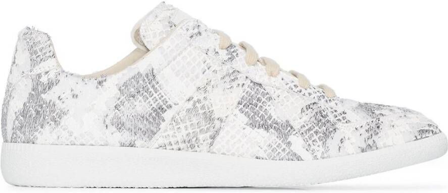 Maison Margiela Snake-Print Sneakers Herenmode White Heren