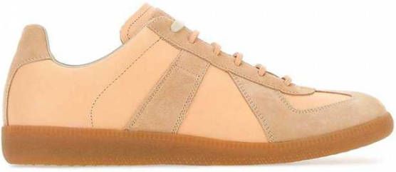 Maison Margiela Italiaanse Leren Sneakers Beige Heren