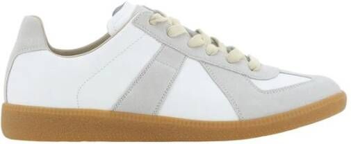 Maison Margiela Sneakers met Suède Details en Rubberen Zool White Heren