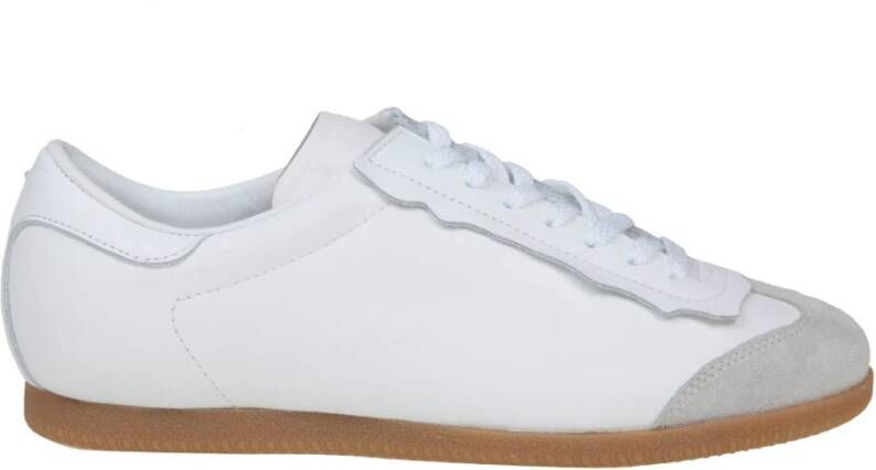 Maison Margiela Witte Leren Sneakers Wit Dames