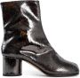 Maison Margiela Spiegeleffect Leren Enkellaarzen Gray Dames - Thumbnail 1