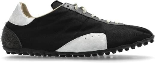 Maison Margiela Zwarte Panel Sneakers met Contrasterende Hiel Black Heren