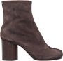 Maison Margiela Suede Tabi Enkellaarzen Brown Dames - Thumbnail 1