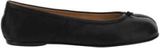 Maison Margiela Tabi Ballet Flats Stijlvolle Leren Schoenen Black Dames