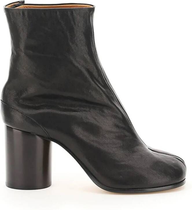 Maison Margiela Tabi Leren Laarzen met Cilinderhak Black Dames