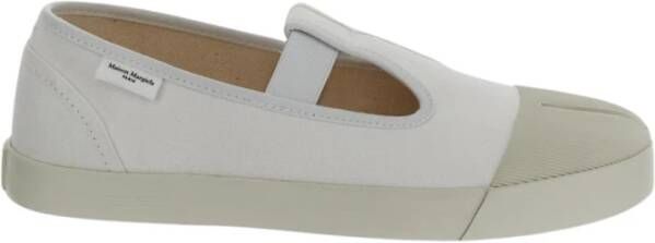 Maison Margiela Witte platte schoenen Tabi Mary Jane White Dames