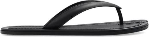 Maison Margiela Zwarte rubberen Tabi slippers Black Dames