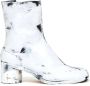 Maison Margiela Tabi Teen Leren Blokhak Schoenen White Heren - Thumbnail 1