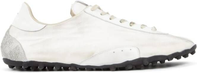 Maison Margiela Vintage Leren Sneakers met Iconische Hiel White Heren