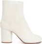 Maison Margiela Witte Parel Suède Laser-Cut Laarzen White Dames - Thumbnail 1