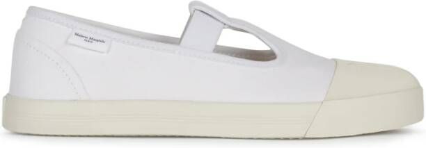 Maison Margiela Witte platte schoenen Tabi Mary Jane White Dames