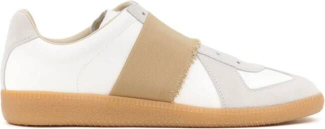 Maison Margiela Witte Sneakers met Suède Afwerking White Dames