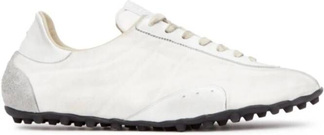 Maison Margiela Witte Sneakers met Vetersluiting White Dames