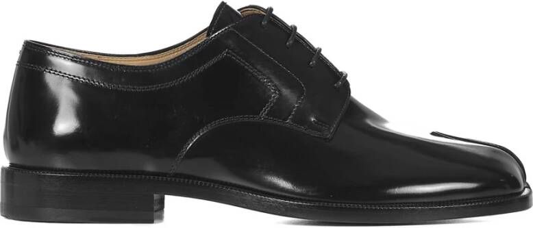 Maison Margiela Tabi Lace-Up Derbies in Zwart Polyester Zwart Heren