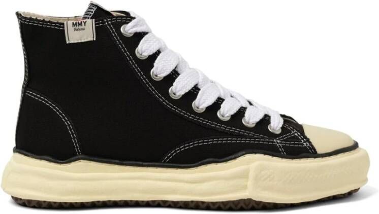 Maison Margiela Zwarte Canvas Sneakers met Flatform Zool Black Heren