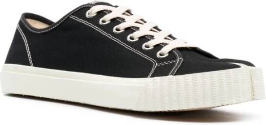 Maison Margiela Zwarte Canvas Tabi Sneakers voor Heren Black Heren