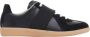 Maison Margiela Zwarte elastische band leren sneakers Black Heren - Thumbnail 1