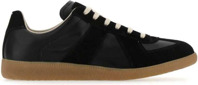 Maison Margiela Zwarte leren Replica sneakers Black Dames