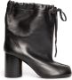 Maison Margiela Zwarte Leren Tabi Enkellaarzen Black Dames - Thumbnail 1