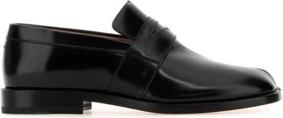 Maison Margiela Zwarte Tabi Mocassins Leren Schoenen Black Dames