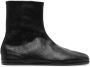 Maison Margiela Zwarte leren Tabi Teen Enkellaarzen Black Heren - Thumbnail 1