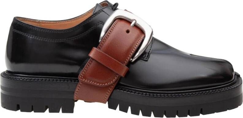 Maison Margiela Zwarte Loafer Schoenen met Afneembare Band Black Dames