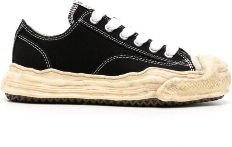 Maison Margiela Zwarte Sneakers met Dikke Rubberen Zool Black Heren