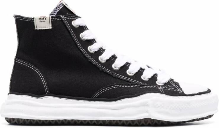 Maison Margiela Zwarte Sneakers met Logo Patch Black Heren