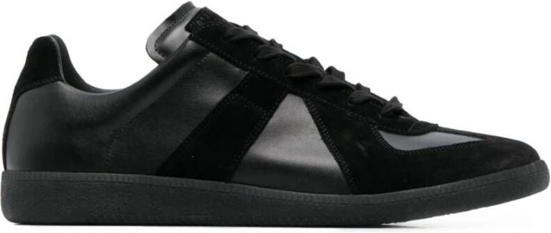 Maison Margiela Zwarte Sneakers Replica Leer Suède Black Heren