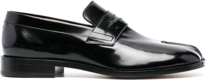 Maison Margiela Zwarte Tabi Platte Schoenen Black Heren