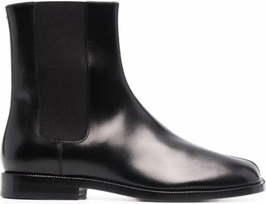 Maison Margiela Zwarte Tabi Teen Instap Schoenen Black Dames