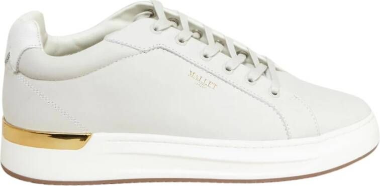 Mallet Footwear Off-White Suede Lage Sneakers White Heren