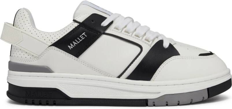 Mallet London 90's Skaterstijl Wit Zwart Schoen White Heren