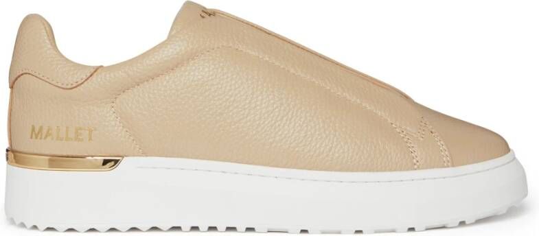 Mallet London Beige Tumbled Tan Elastische Sneakers Beige Heren