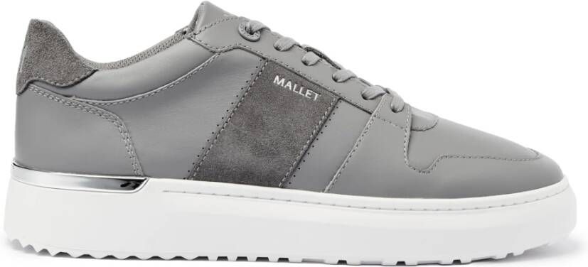 Mallet London Lite Grey Leren Sneakers Gray Heren