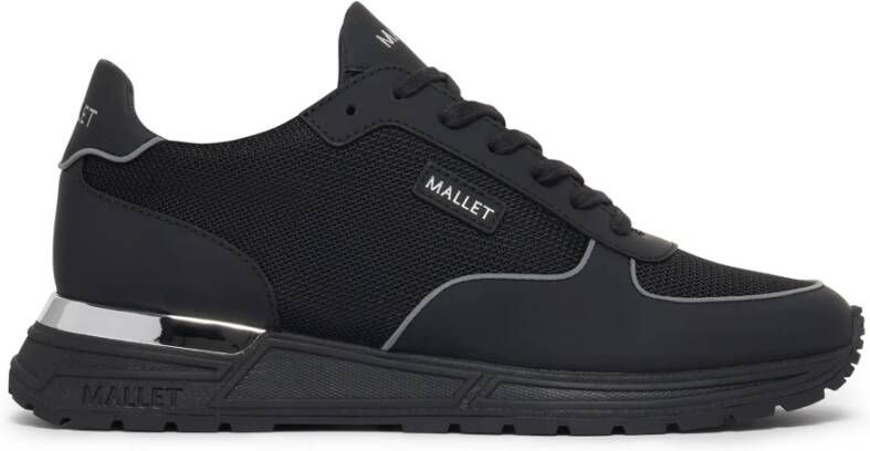 Mallet London Lite Triple Zwart Zilver Sneakers Black Heren