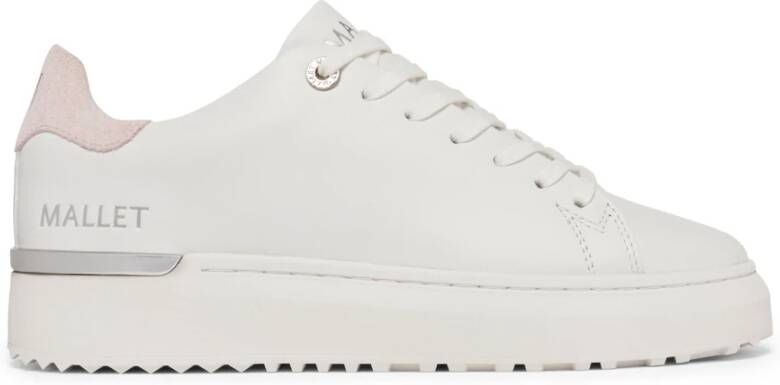 Mallet London Lite White Pink Tab Dames Sneakers White Heren