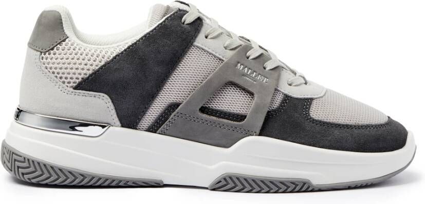 Mallet London Luxe Lichtgrijze Mesh Trainer Gray Heren