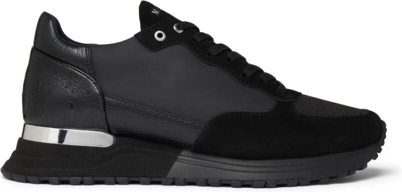 Mallet London Luxe Triple Black Silver Sneakers Black Heren