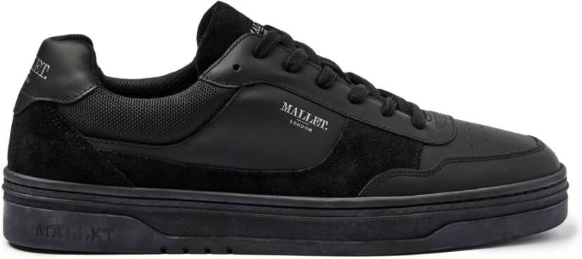 Mallet London Luxe Zwarte Leren Sneakers Black Heren