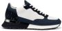 Mallet London Marine Zilver Leren Sneakers Blue Heren - Thumbnail 1