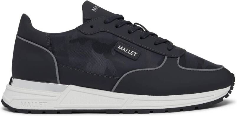 Mallet London Navy Camo Lichtgewicht Sneakers Blue Heren